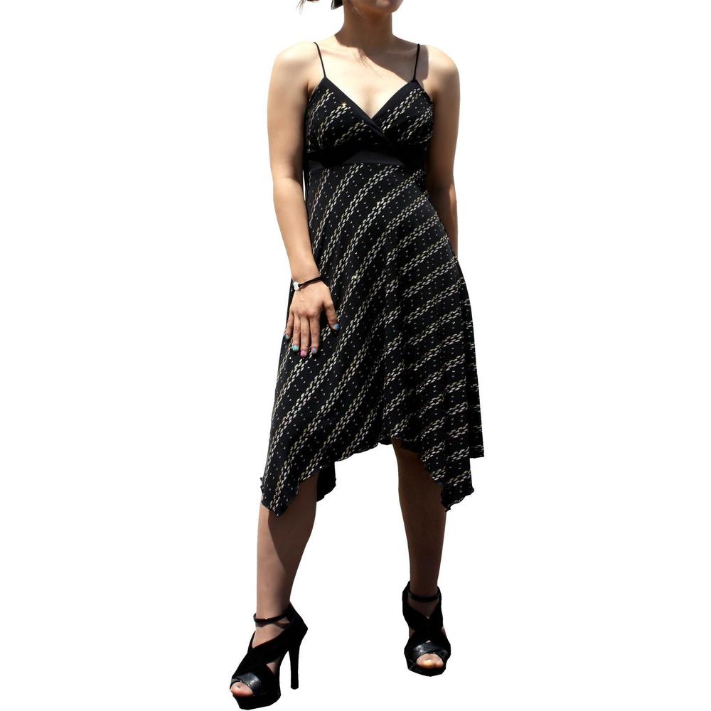 Evanese Women's Plus Size Uneven Knee Length Skirt Glitter Cocktail Dress