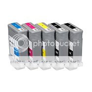 Toner Spot Compatible PFI-107 Full Color Set Ink Cartridges - Black Matte Black Cyan Magenta Yellow