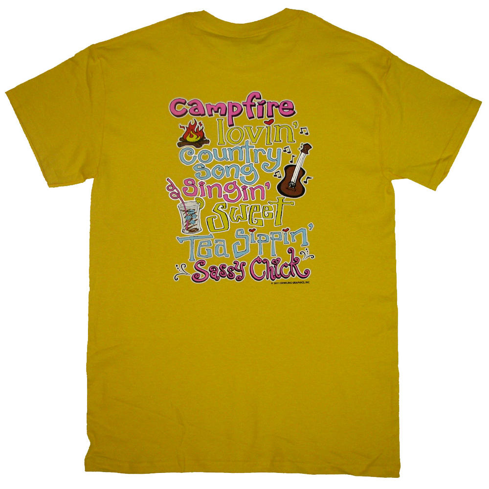 Trenz Shirt Company Campfire Lovin Country Song Singin Sassy Chick Adult T-shirt