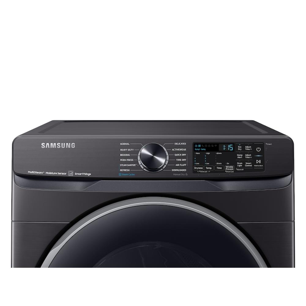 Samsung DVE50A8500V/A3 7.5 cf Smart electric FL dryer w/ Steam Sanitize+ in Brushed Black
