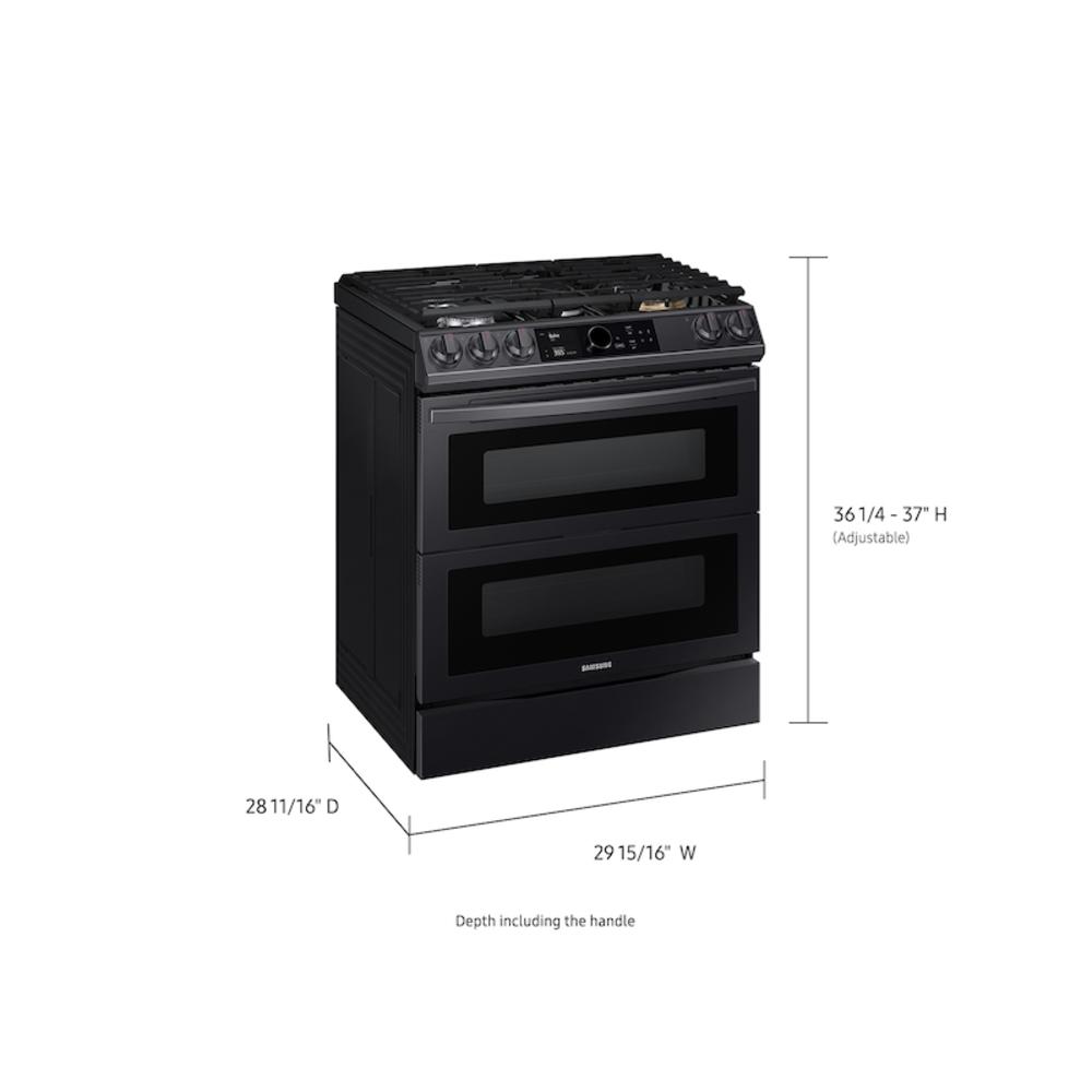 Samsung NY63T8751SG/AA 6.0 cf dual fuel slide-in w/ Flex Duo™, Smart Dial & Air Fry in Black Stainless