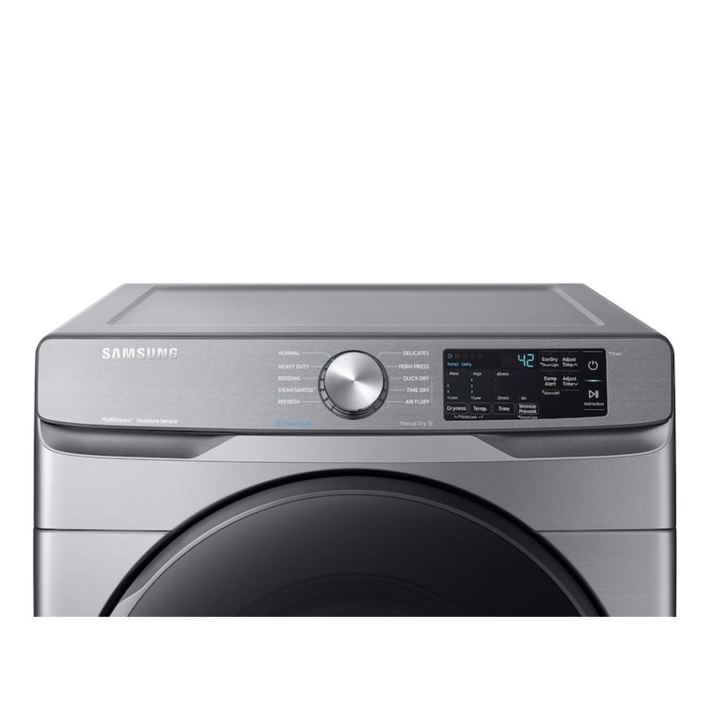 Samsung DVG45R6100P/A3 7.5 cf gas FL dryer w/ Steam Sanitize+ in Platinum