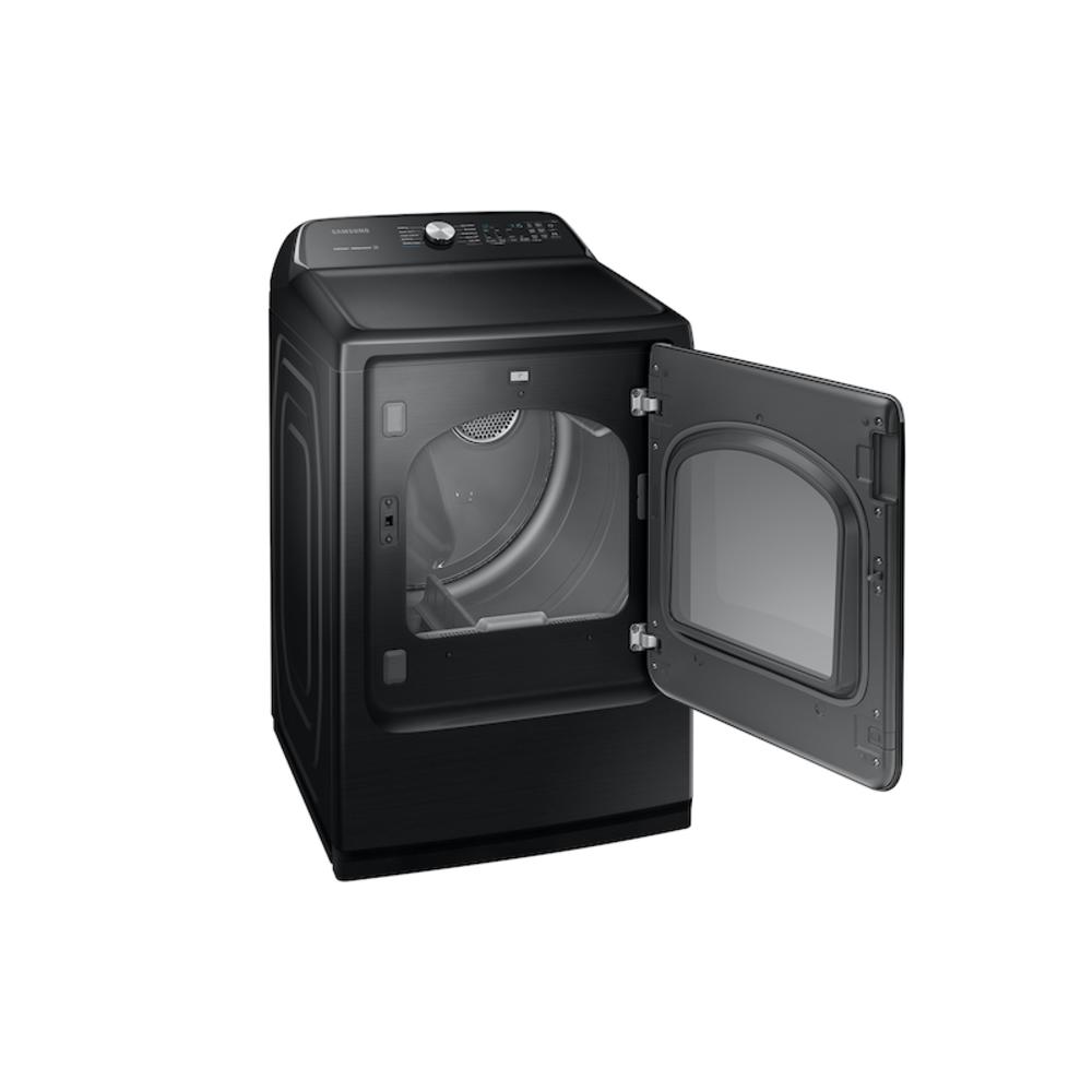 Samsung DVG54R7200V/A3 7.4 cf gas TL dryer w/ Steam Sanitize+ in Black Stainless