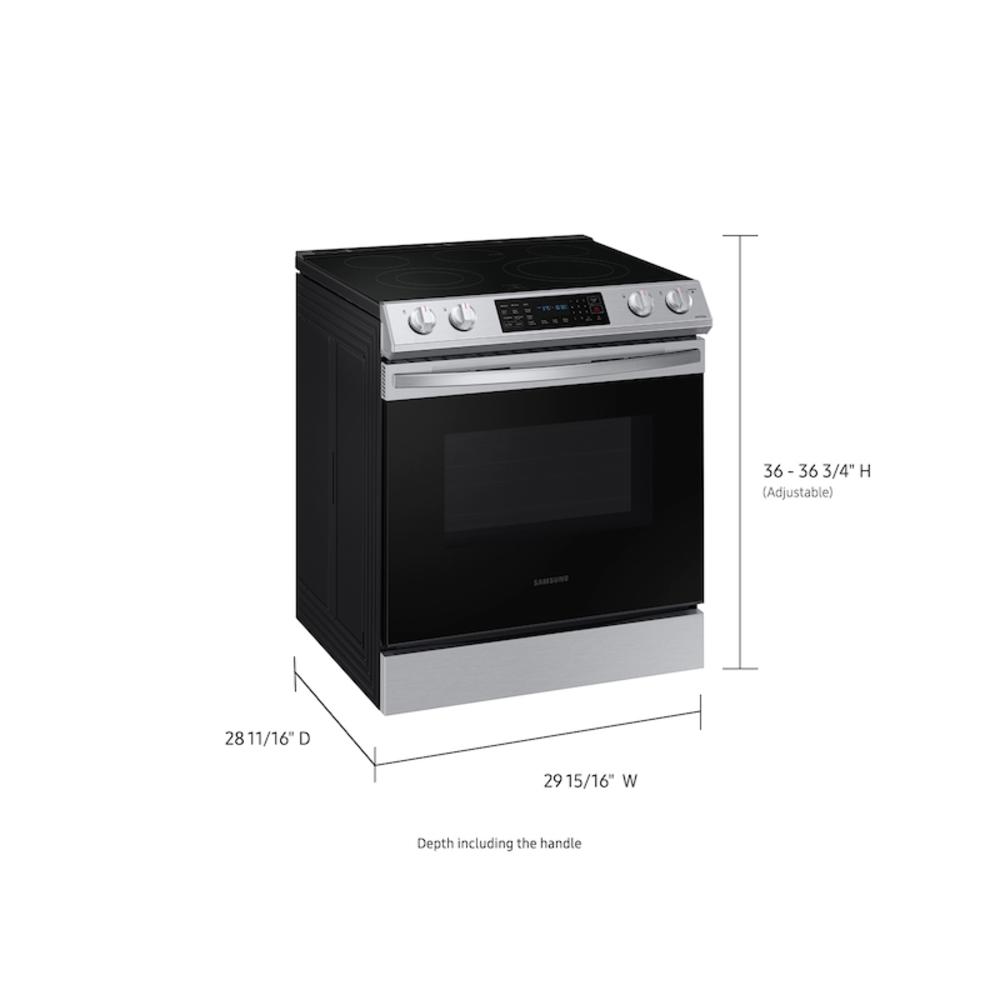 Samsung NE63T8311SS/AA 6.3 cf electric slide-in w/ Convection in Stainless