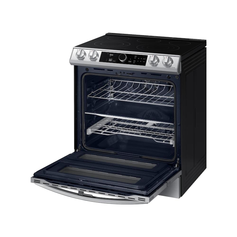 Samsung NE63T8751SS/AA 6.3 cf electric slide-in w/ Flex Duo™, Smart Dial & Air Fry in Stainless