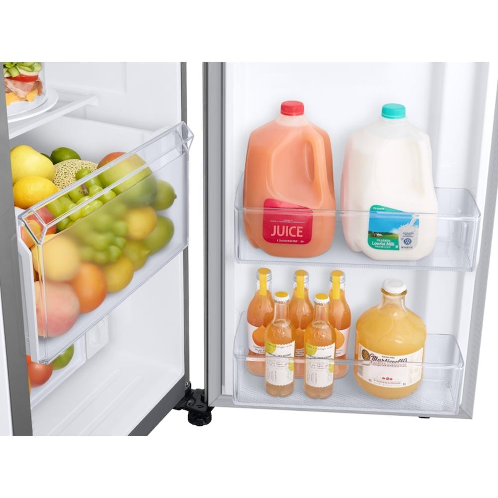 Samsung RS27T5561SR/AA 26.7 cu. ft. Large Capacity Side-by-Side Refrigerator with Touch Screen Family Hub in Stainless Steel
