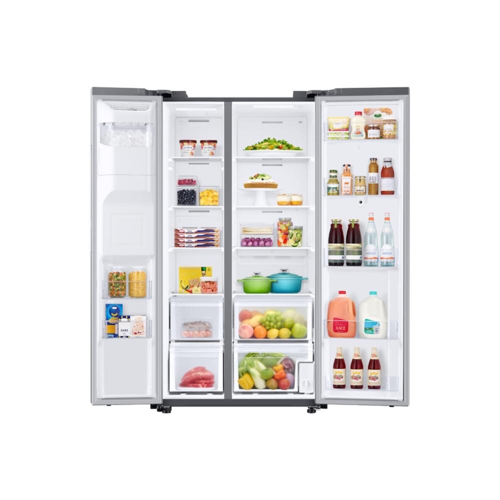 Samsung RS22T5561SR/AA 22 cu. ft. Counter Depth Side-by-Side Refrigerator with Touch Screen Family Hub in Stainless Steel