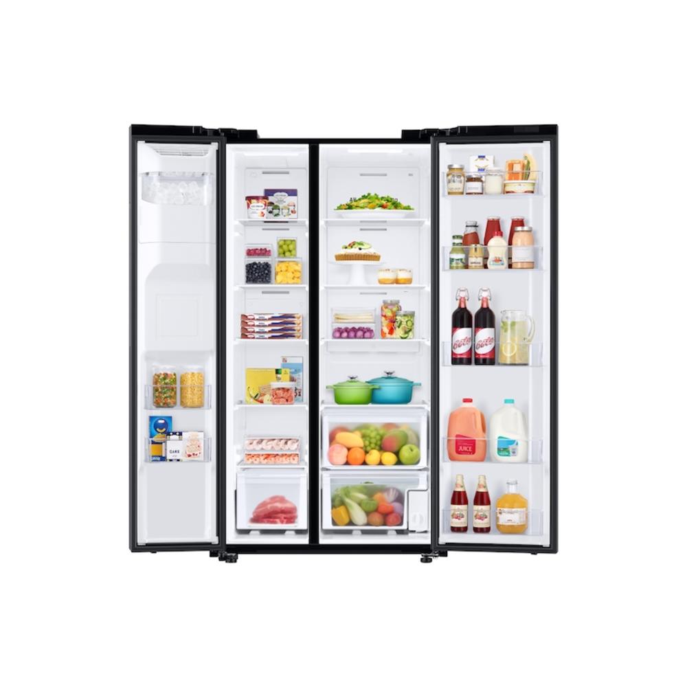Samsung RS27T5200SG/AA 27.4 cu. ft. Large Capacity Side-by-Side Refrigerator in Black Stainless Steel