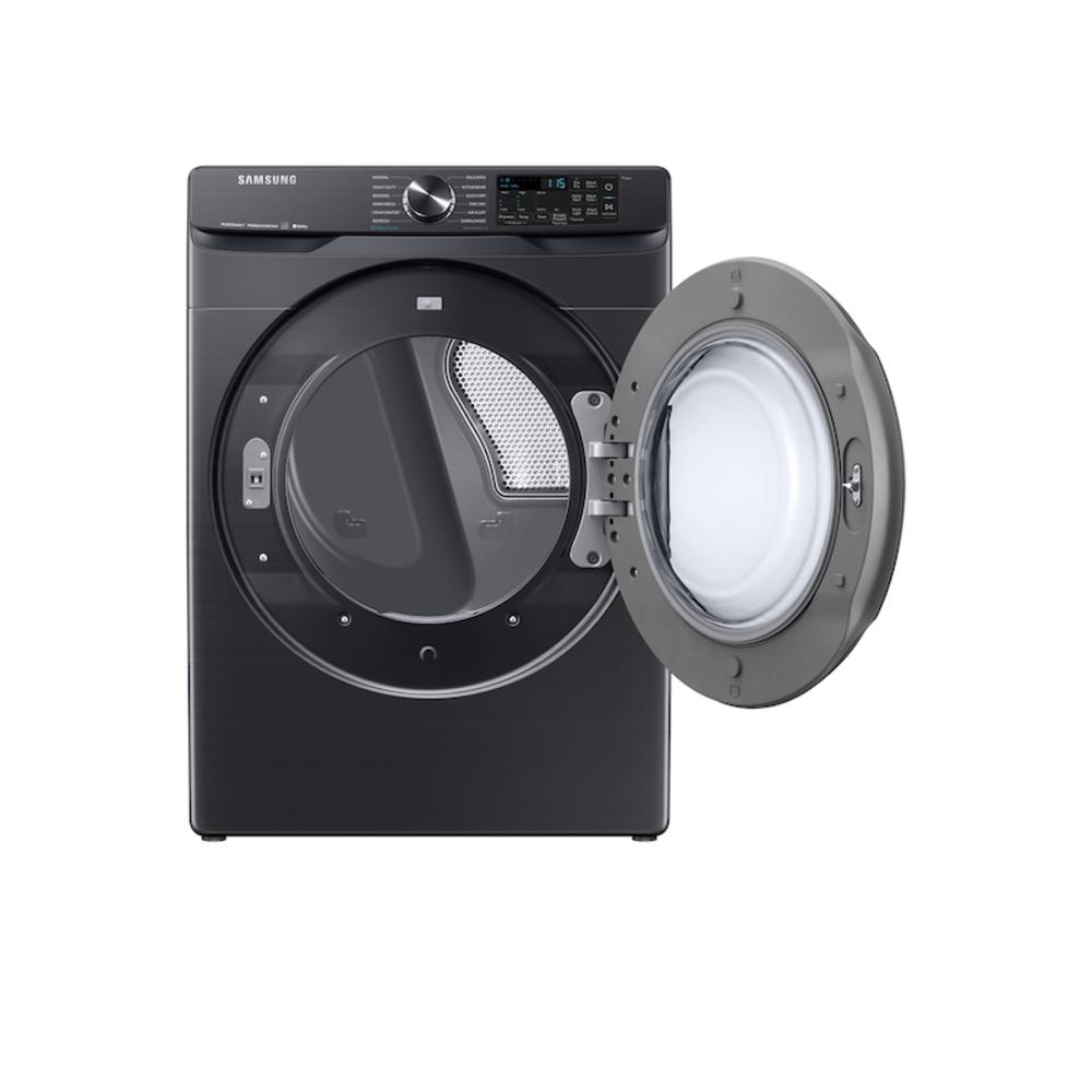 Samsung DVE50R8500V/A3 7.5 cf electric FL smart Bixby enabled dryer w/ Steam Sanitize+ in Black Stainless