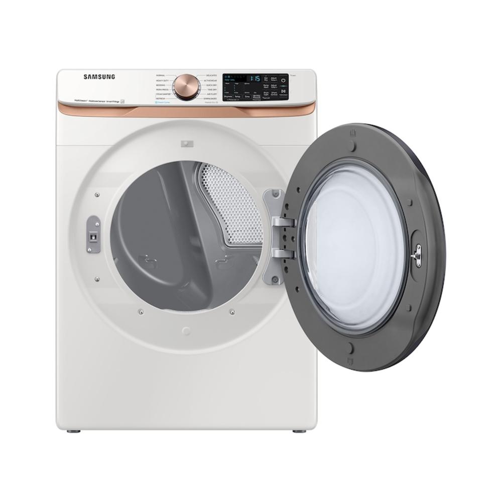 Samsung 7.5 cu. ft. Smart Electric Dryer with Steam Sanitize+ and Sensor Dry in Ivory