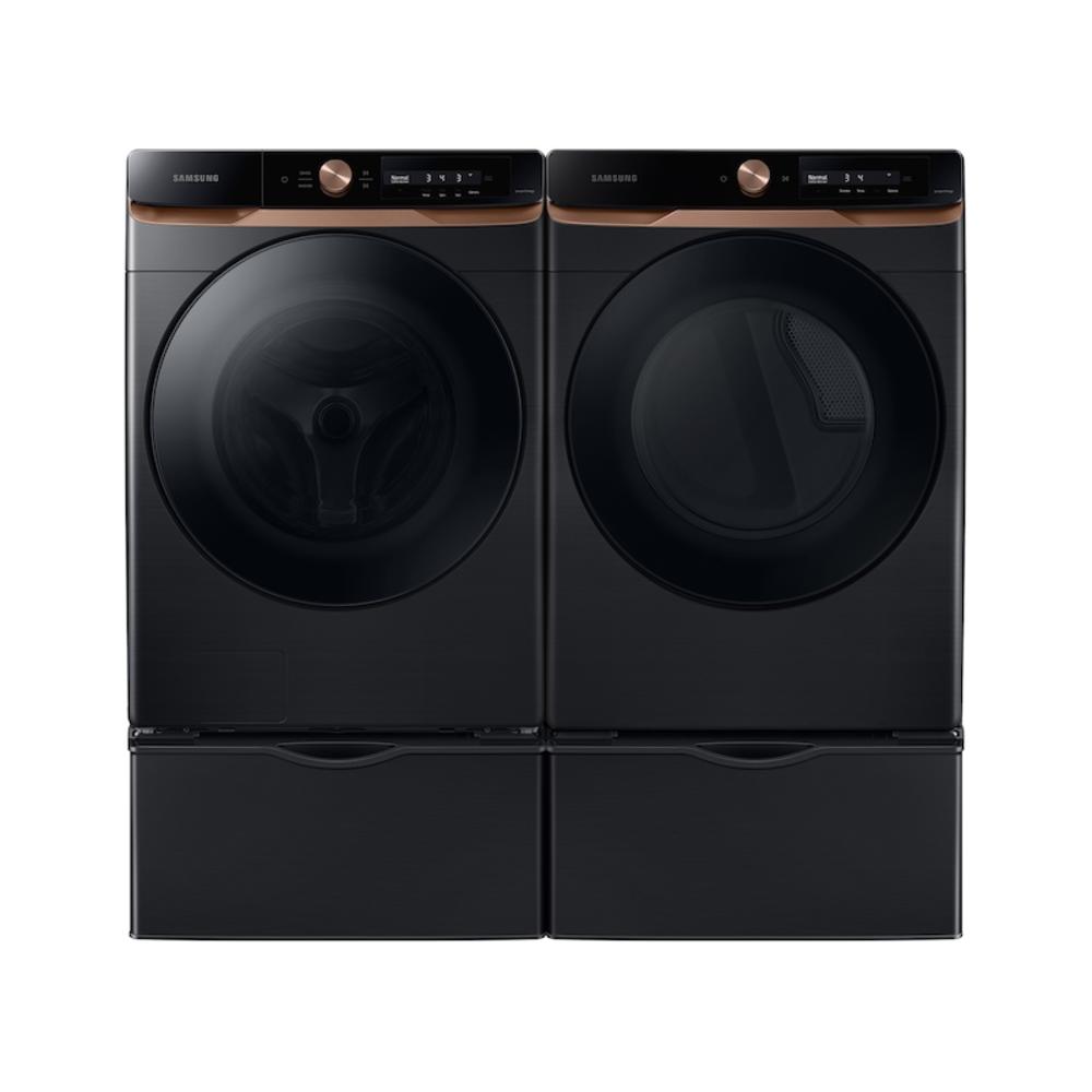 Samsung 7.5 cu. ft. AI Smart Dial Electric Dryer with Super Speed Dry and MultiControl in Brushed Black