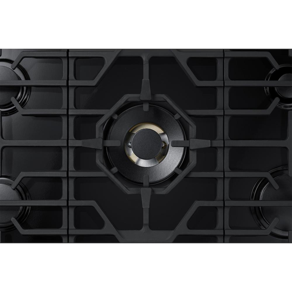 Samsung 30" Smart Gas Cooktop with 22K BTU Dual Power Burner in Black Stainless Steel