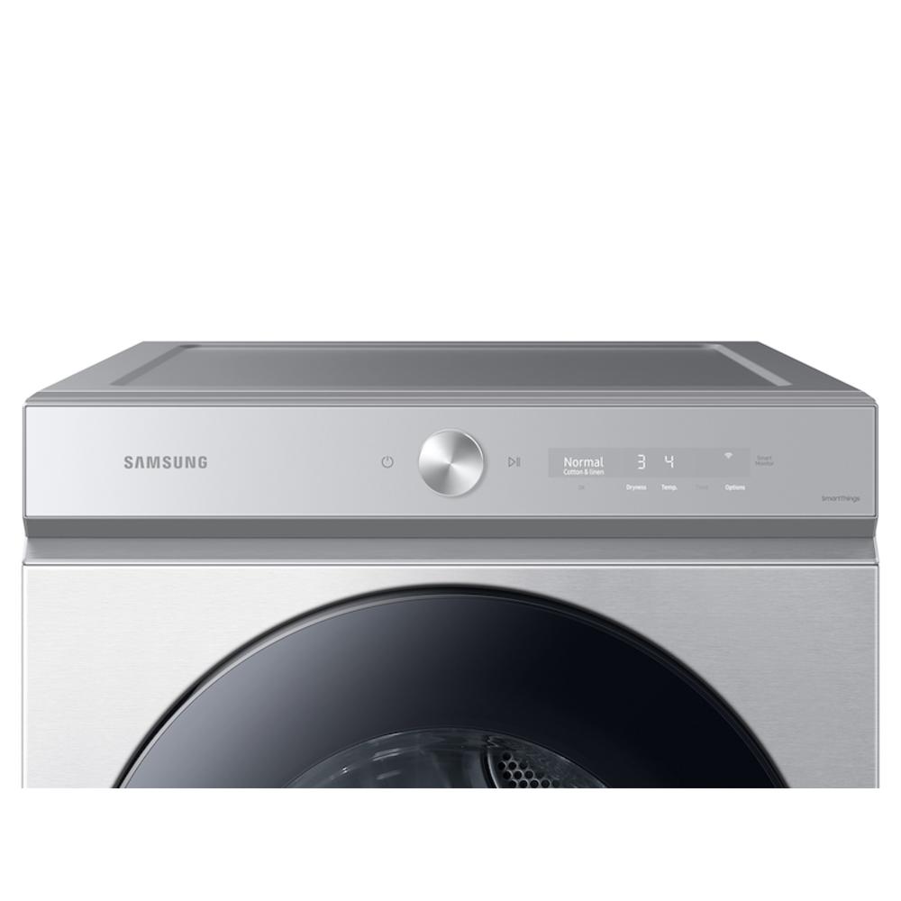 Samsung Bespoke 7.6 cu. ft. Ultra Capacity Gas Dryer with Super Speed Dry and AI Smart Dial in Silver Steel