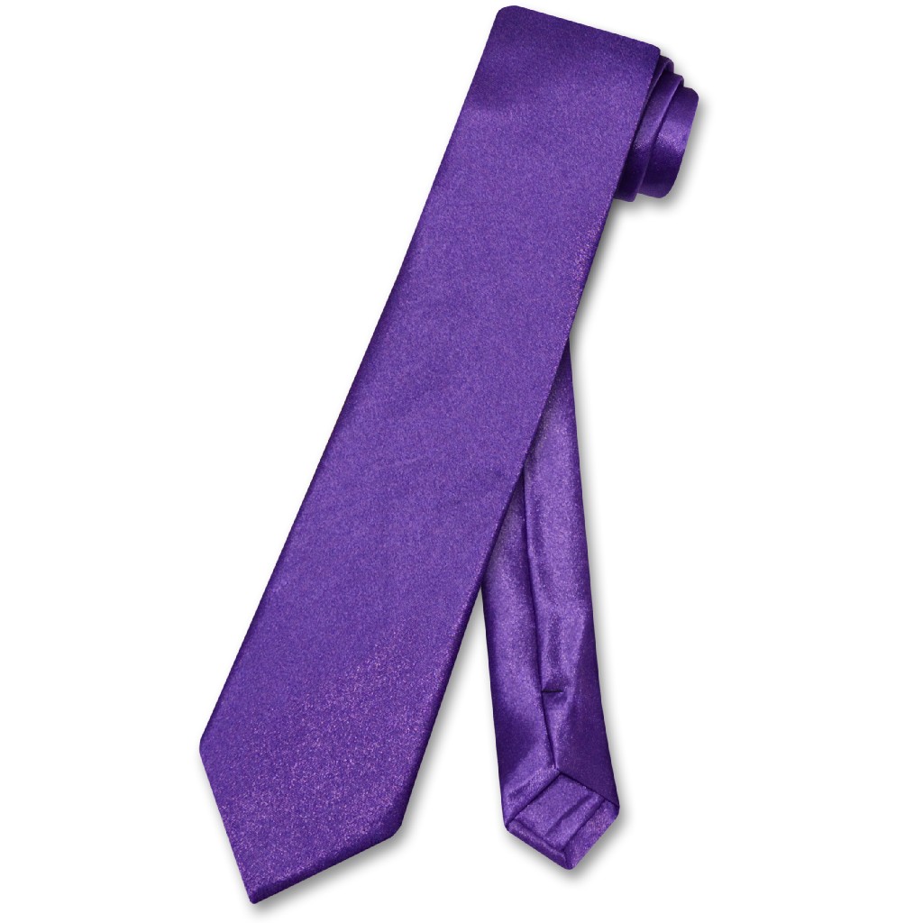 Biagio BOY'S NeckTie Solid PURPLE Indigo Color Youth Neck Tie