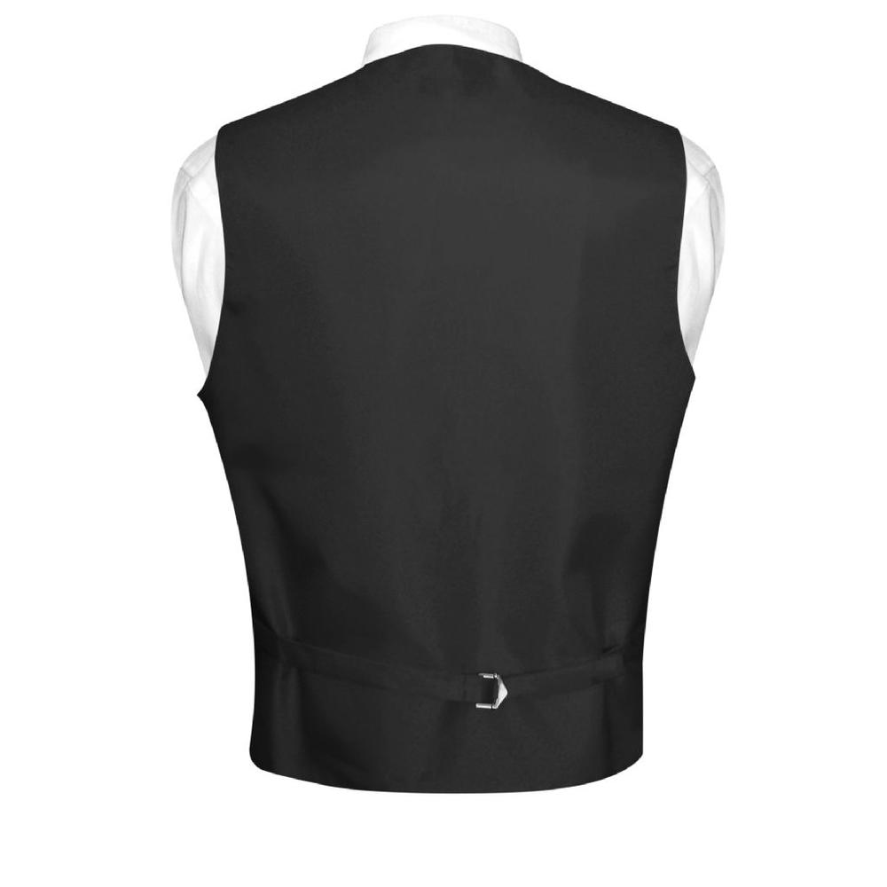 Vesuvio Napoli Men's Dress Vest & BowTie Solid EGGPLANT PURPLE Color Bow Tie Set for Suit Tux