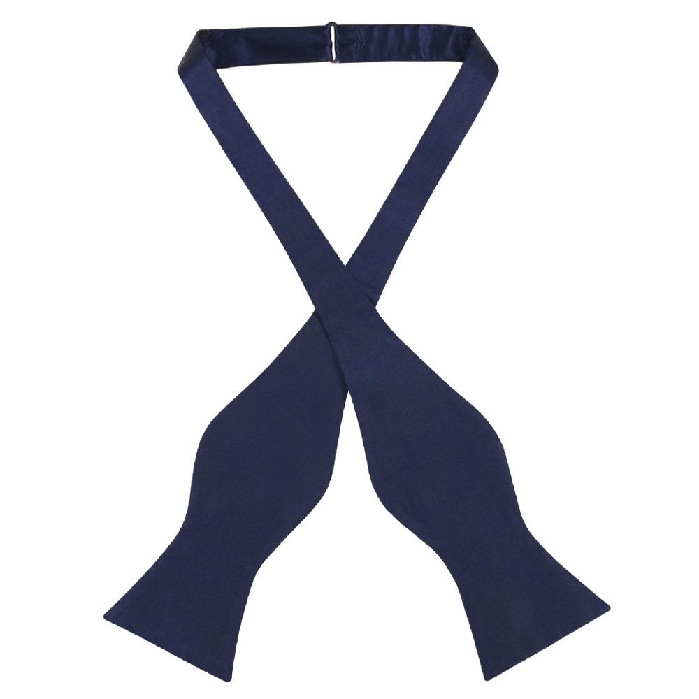 Vesuvio Napoli SELF TIE Bow Tie Solid BLUE SAPPHIRE Color Men's BowTie