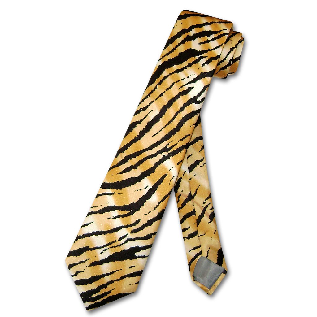 Antonio Ricci BOY'S TIGER Animal Skin Print Design Neck Tie 100% SILK NeckTie