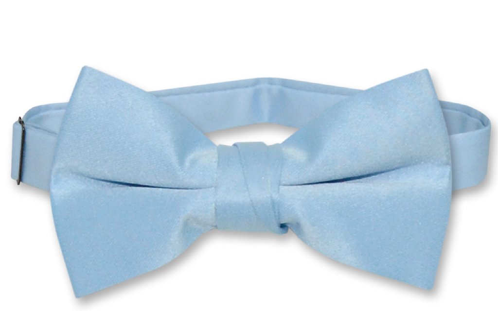 Vesuvio Napoli BOY'S BOWTIE Solid BABY BLUE Color Youth Bow Tie