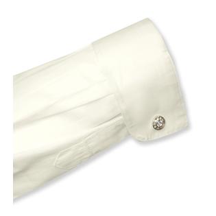 Biagio Men's 100% COTTON Solid CREAM Color Dress Shirt w/ Convertible Cuffs Biagio Men's 100% COTTON Solid CREAM Color Dress Shirt w/ Convertible Cuffs