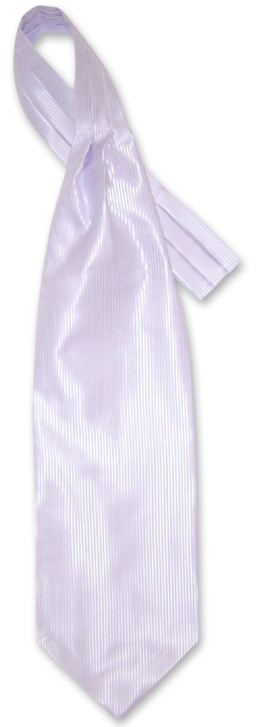 Antonio Ricci ASCOT Solid LILAC Purple Ribbed Color Cravat Men's Neck Tie