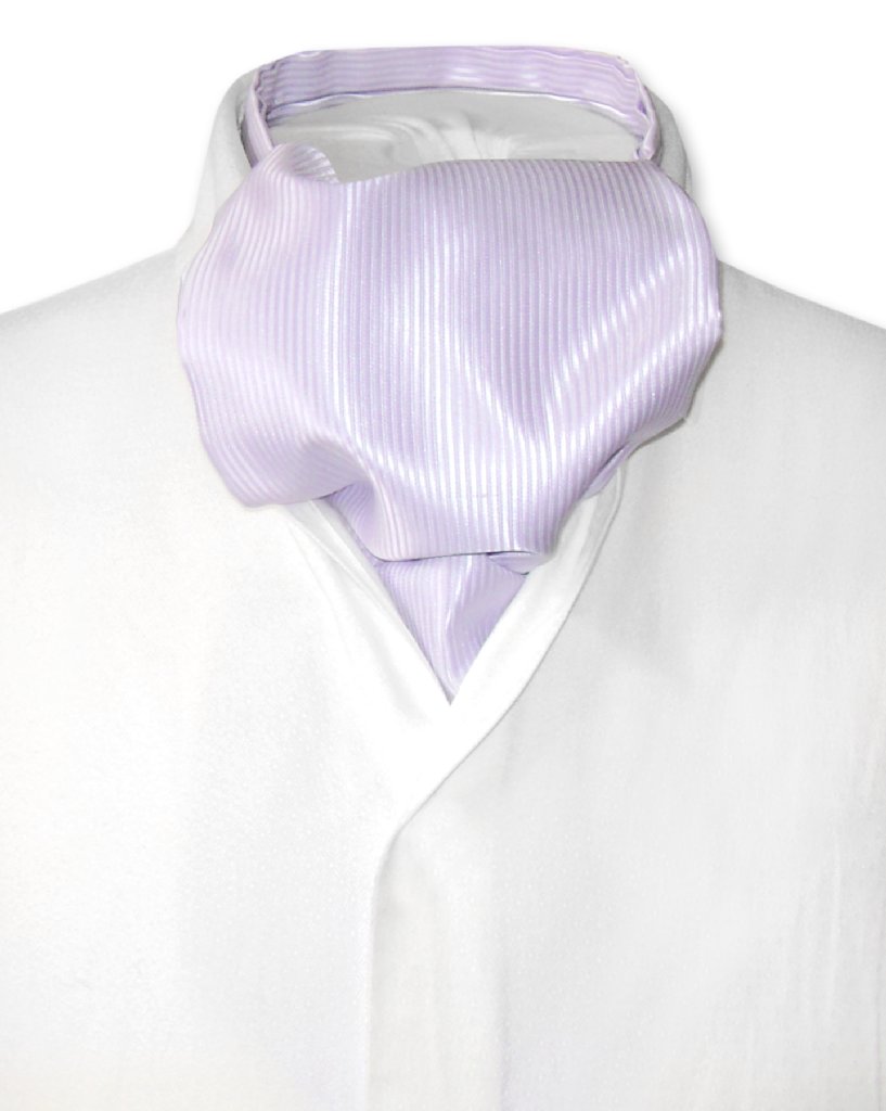 Antonio Ricci ASCOT Solid LILAC Purple Ribbed Color Cravat Men's Neck Tie