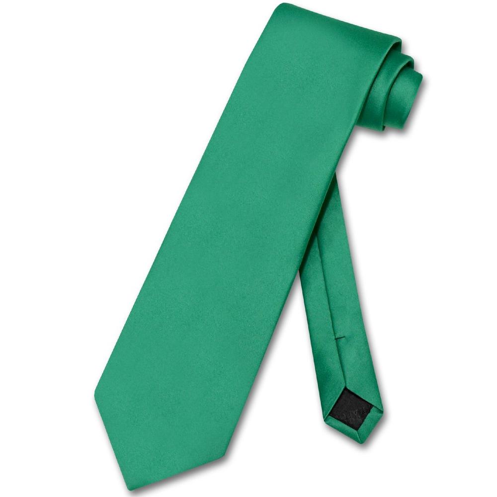 Vesuvio Napoli NeckTie Solid EMERALD GREEN Color Men's Neck Tie