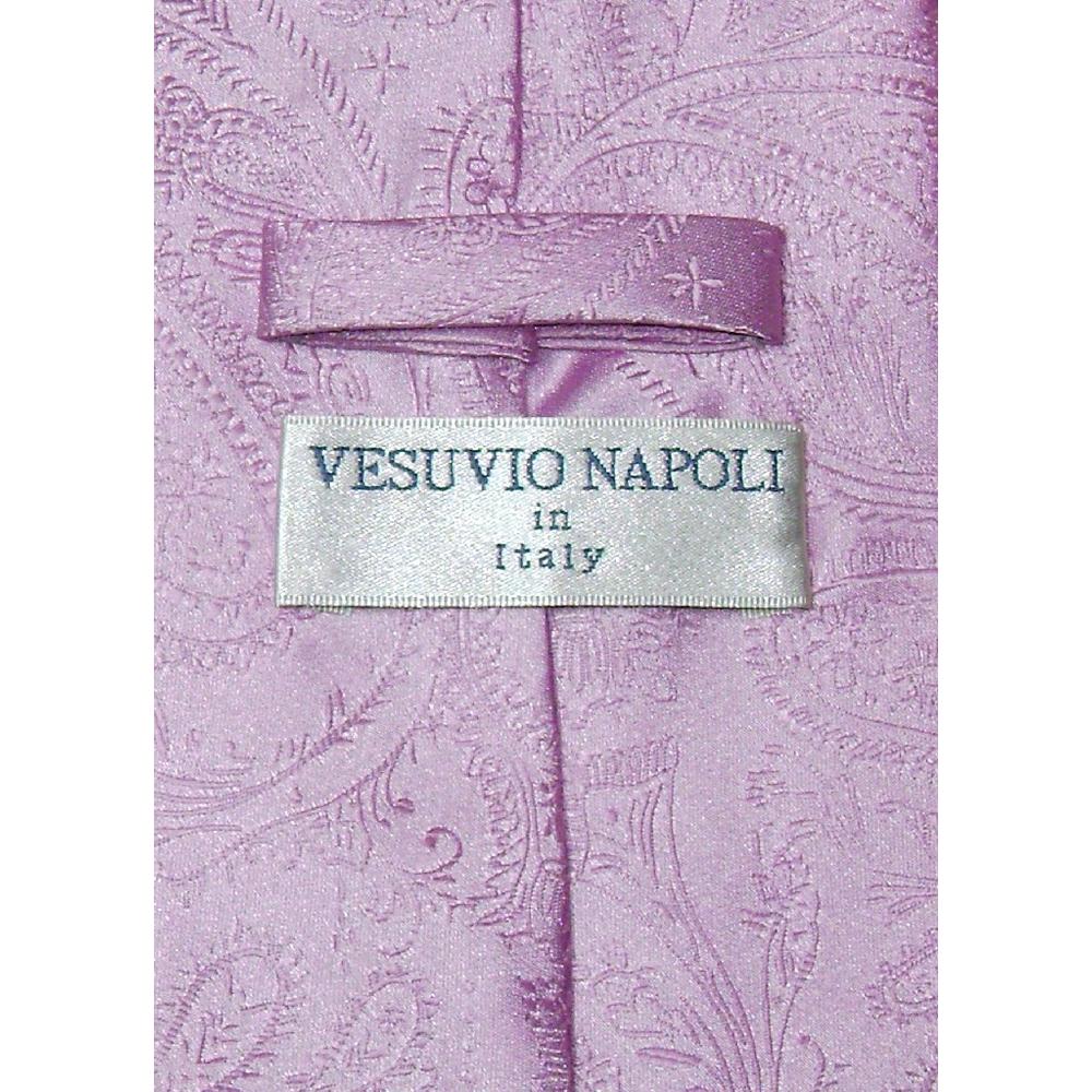 Vesuvio Napoli Lavender PAISLEY NeckTie Handkerchief Matching Men's Neck Tie Set