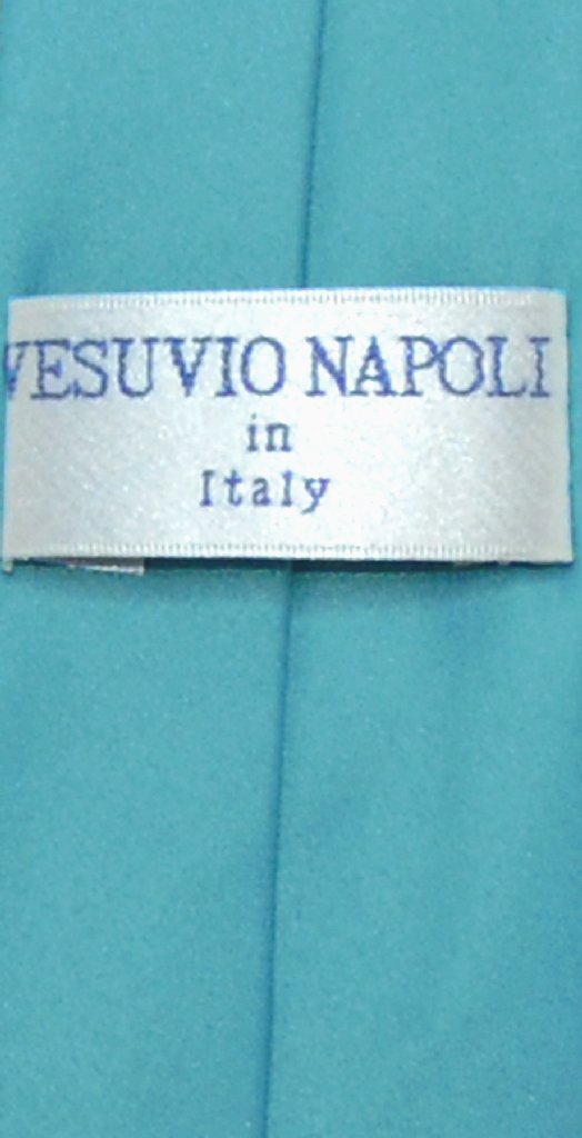 Vesuvio Napoli Boy's CLIP-ON NeckTie Solid TURQUOISE BLUE Color Youth Neck Tie
