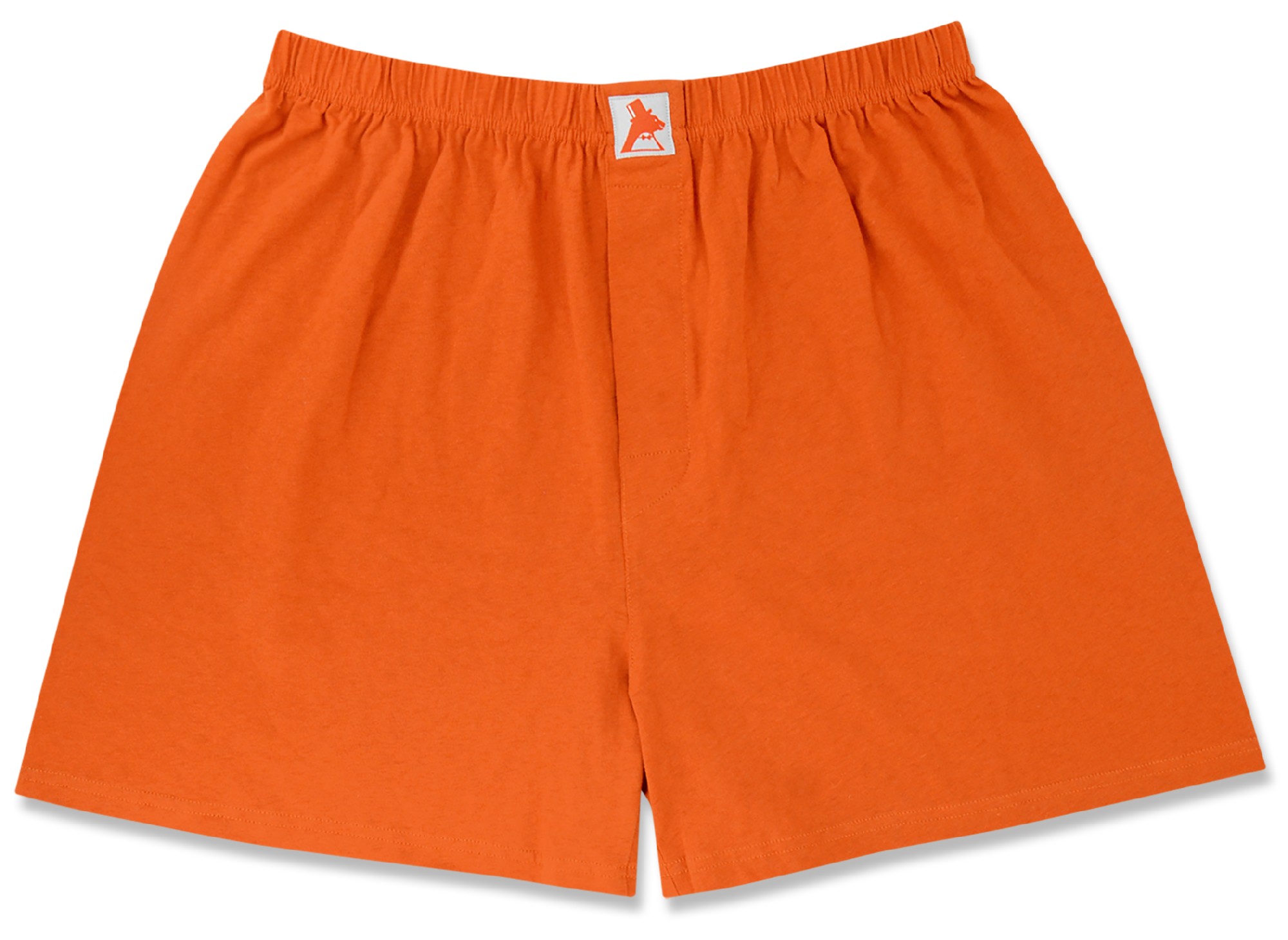 Biagio Mens Solid Dark Burnt Orange Color BOXER 100% Knit Cotton Shorts