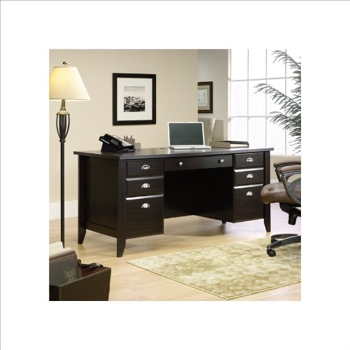 Sauder 408920 Shoal Creek Executive Desk Jamocha Wood