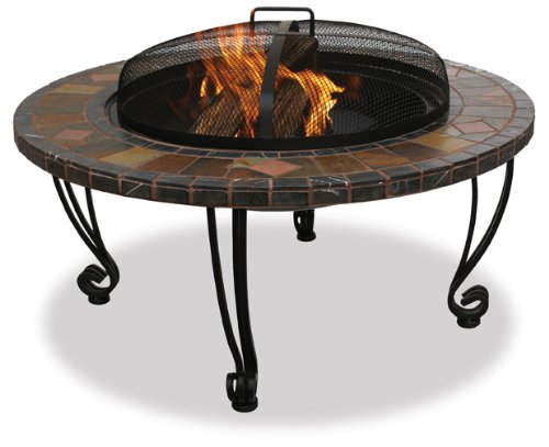 Slate Marble Firepit With Copper Accents, Uniflame Fire Pit Reviews