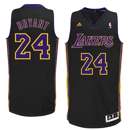 Adidas La Lakers Kobe Bryant 24 Hollywood Night Black Adult Swingman Jersey