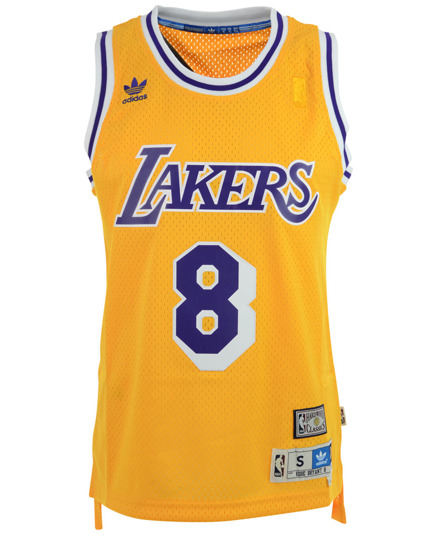 Adidas Los Angeles LA Lakers Kobe Bryant #8 Yellow Swingman ...