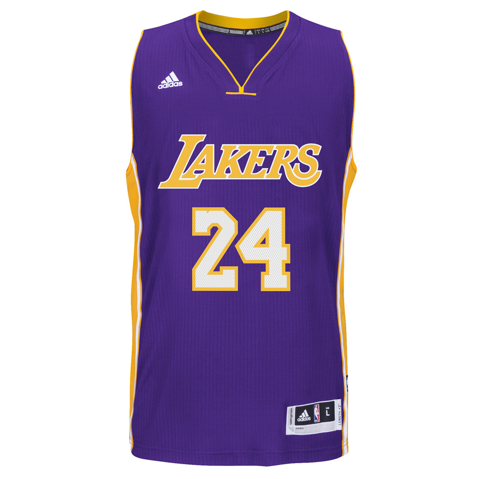 Adidas Los Angeles LA Lakers Kobe Bryant #24 Purple Road Adult ...