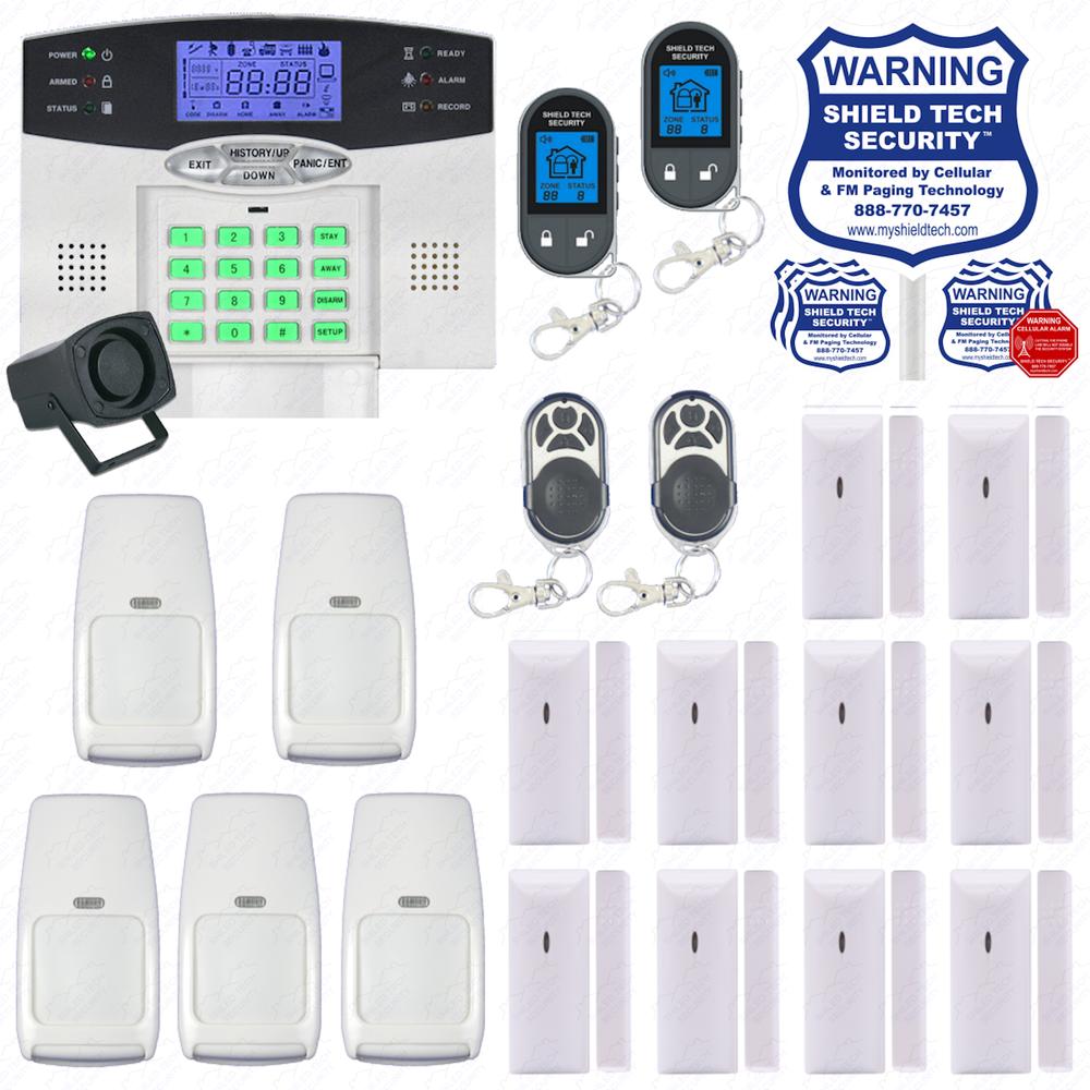 Shield Tech Security - DIY Wireless Home Security System LCD Burglar House Alarm Smart Voice Prompt AE