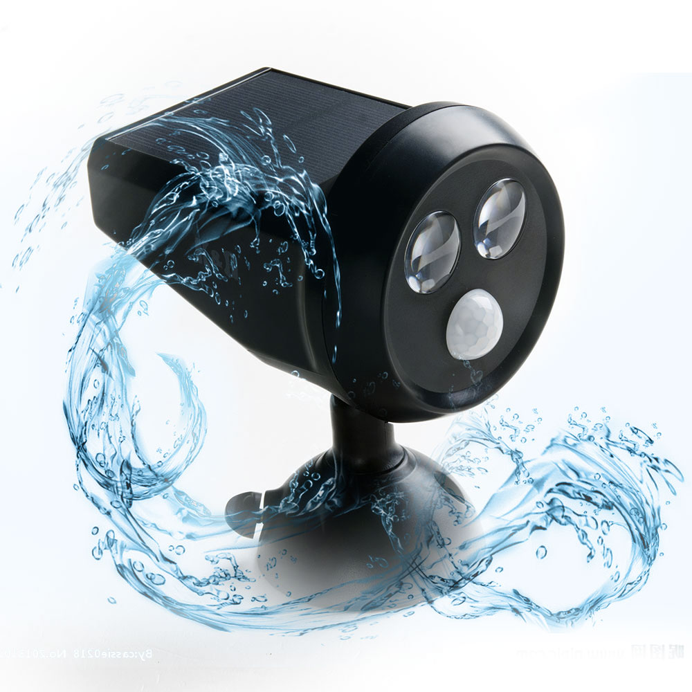 solar powered motion sensor detector alarm