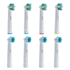 AGPtek 8PCS AGPtek Replacement Electric Toothbrush Heads with Regular Brush Heads and Soft Round Heads for
