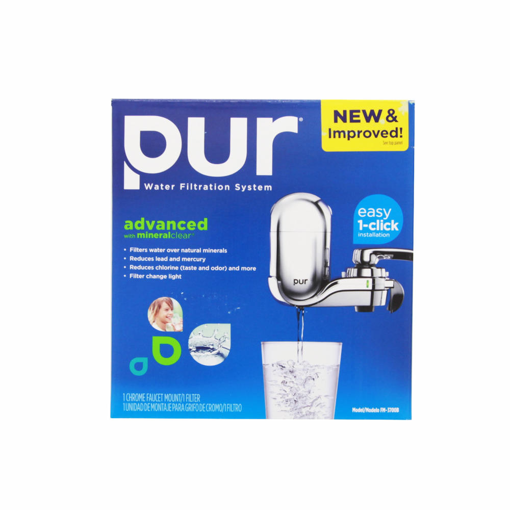Pur FM-3700B 3-Stage Vertical Faucet Filter System - Chrome