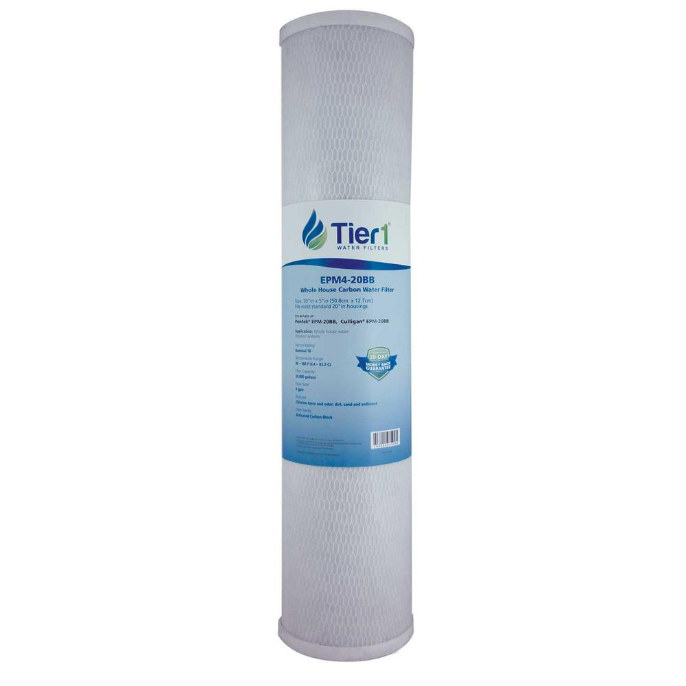 Tier1 Pentek EPM-20BB 10 Micron 20 x 4.5 Comparable Whole House Carbon Block Water Filter