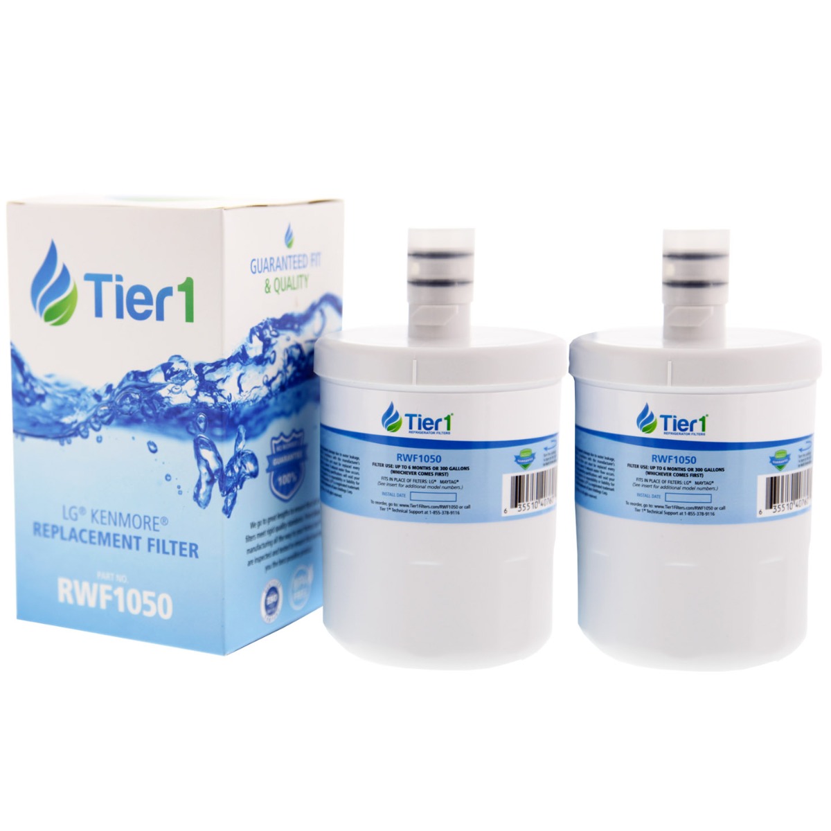 Tier1 LG LT500P 5231JA2002A ADQ72910907 Comparable Refrigerator Water Filter 2 Pack