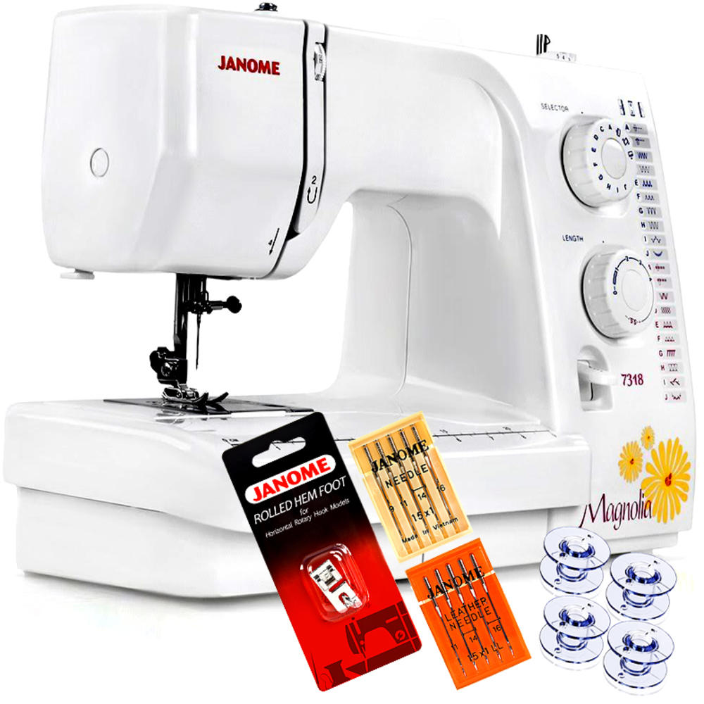 Janome Magnolia 7318 Sewing Machine w/ FREE! 4-Piece V.I.P Reward Package