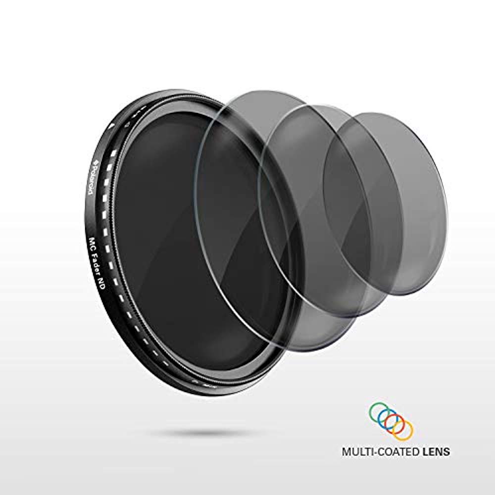 Polaroid Optics 55mm Variable Range Neutral Density ND Fader Lens Filter