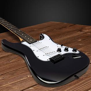 LyxPro Electric Guitar 39" inch kit with 20w Amp, Digital Tuner, Strings, Picks , and Case Black