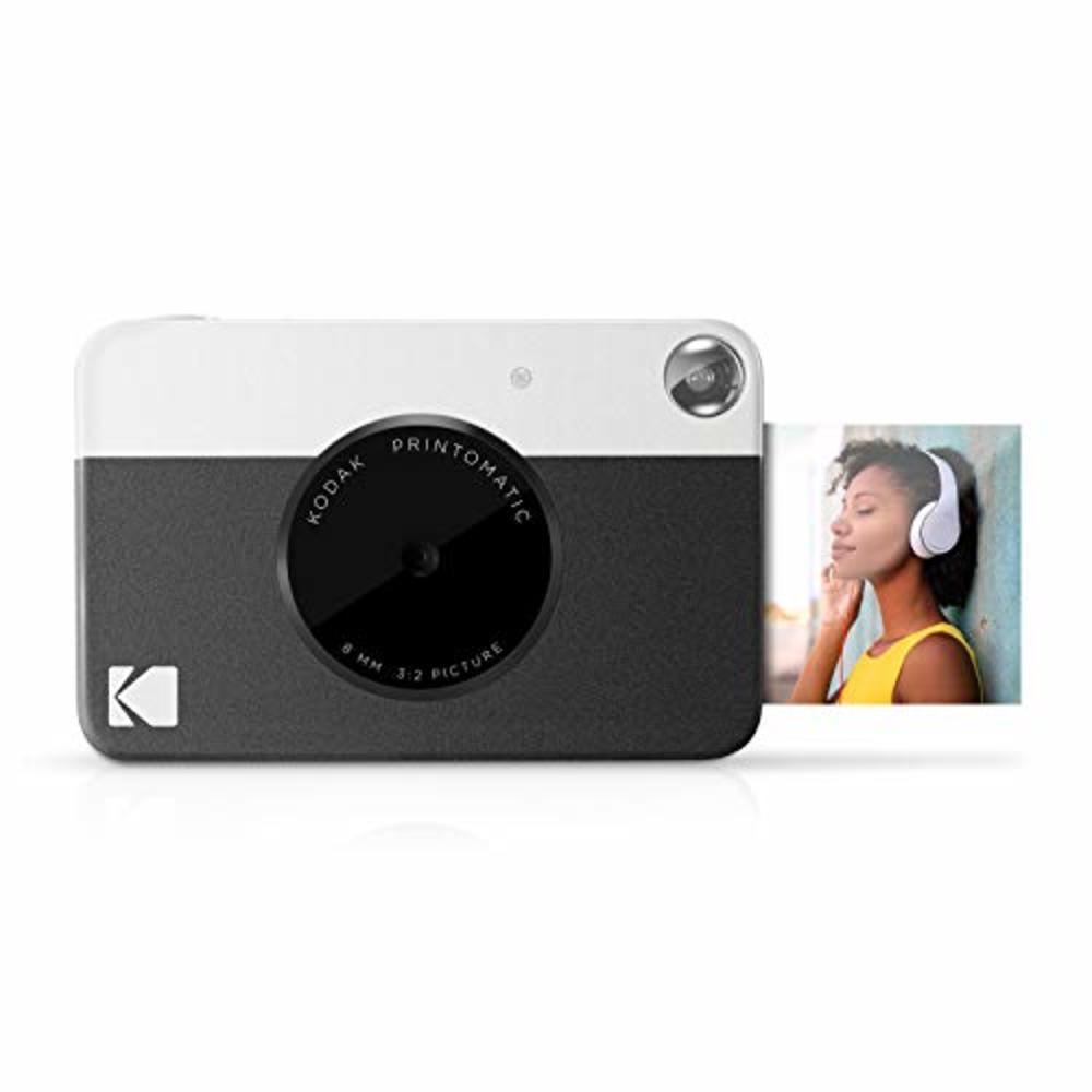 Kodak PRINTOMATIC Instant Print Camera (Black) Grey Wrislet Carrying Case Kit