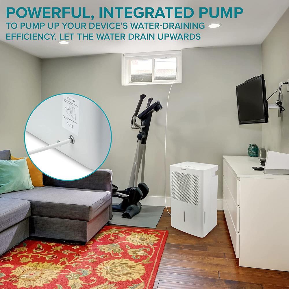 Ivation 4,500 Sq. Ft, Energy Star 50 Pint Dehumidifier with Pump, and Drain Hose
