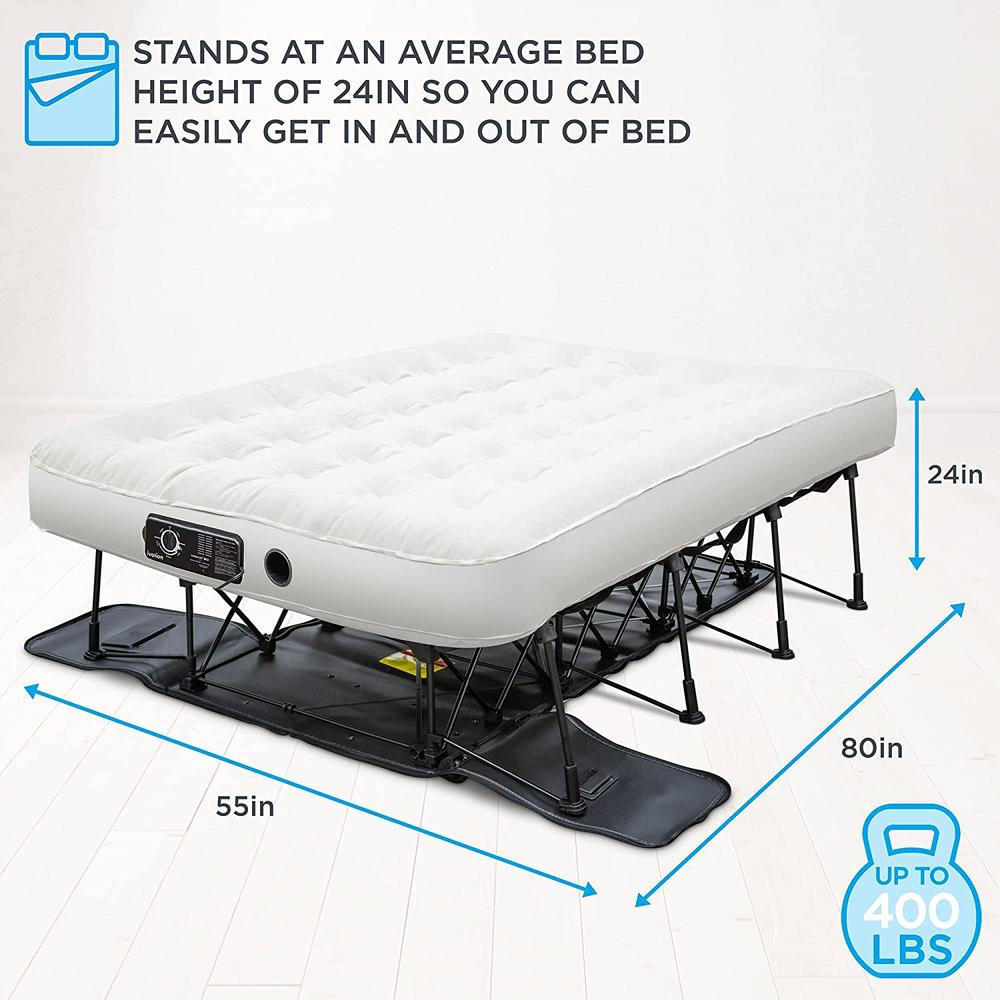 Ivation EZ-Bed, Air Mattress with Built in Pump, Anti-Deflate, Full Size Inflatable Mattress
