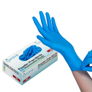 Wave Essentials WAVE Essentials Wave Powder-Free Nitrile Examination Gloves (Small ...