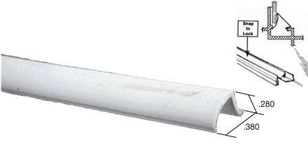 C R Laurence Crl White Snap In Vinyl Glazing Bead Pack Of 20