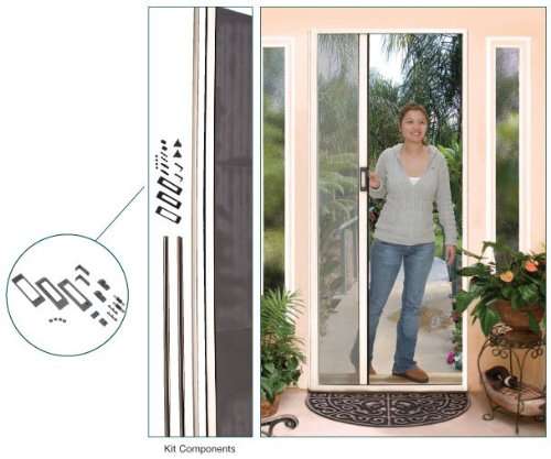 C R Laurence Crl Retractable Screen Door Kit Euro Style 84 Height White