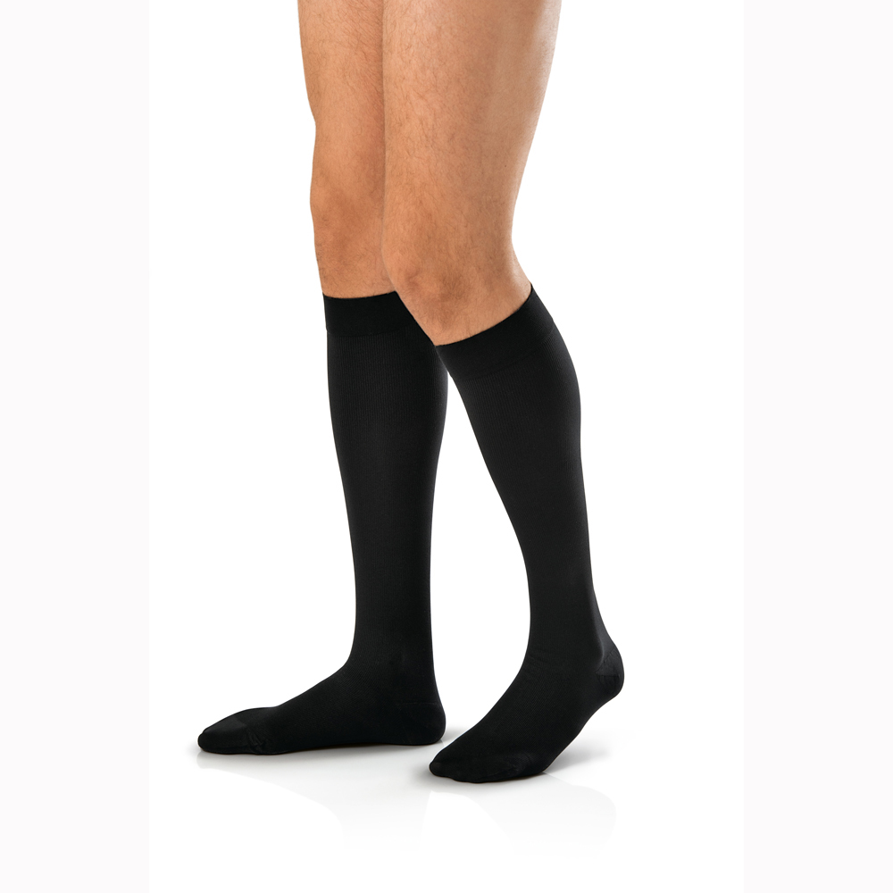 Jobst 115374 For Men Knee High OT Socks-30-40 mmHg-Blk-Full Calf-Large